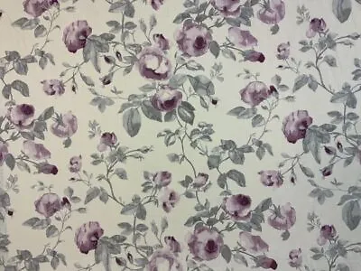 Laura Ashley Grace Fabric Pale Grape Curtains Furnishing Upholstery Material P M • £8