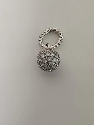 Authentic Pandora Pave Ball Pendant #398690c01 • £38.57