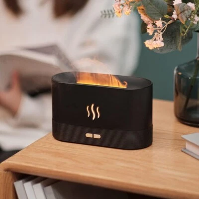 $32 • Buy Essential Oil Diffuser With Flame, 180ml Aroma Diffuser With Flame, Night Light 