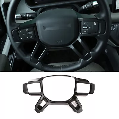 Matt Black Steering Wheel Decoration Frame Trim For Land Rover Defender 110 • $78.99