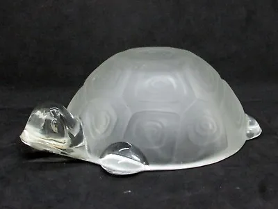 Glass Box Turtle W/ Frosted Shell - 'Box' Figurations - Clear FeetTail Head • $30