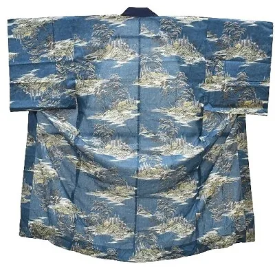 Japanese Kimono Vintage Jyuban Underwear Mens Samurai Robe Mtfuji 5mt0460 • $12