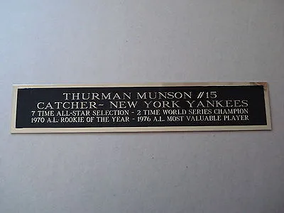 Thurman Munson Yankees Autograph Nameplate For A Baseball Bat Case 1.5 X 6 • $6.50