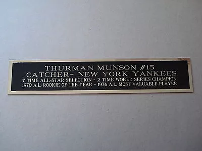 Thurman Munson Yankees Autograph Nameplate For A Baseball Bat Case 1.5 X 8 • $7.50