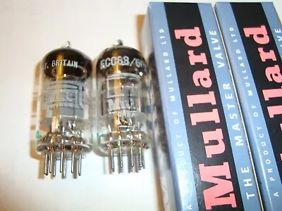 One Matched Pair Of Mullard  ECC88 / 6DJ8 Tubes Good Ratings • $95