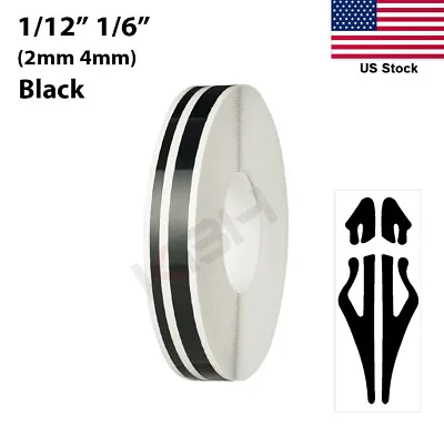 BLACK Roll Vinyl Pinstriping Pin Stripe Car Motorcycle Line Tape Decal Stickers • $8.45