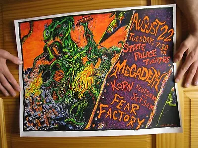 MegaDeth Korn Poster Concert Fear Factory Sign Numbered 164/250 • $847.42