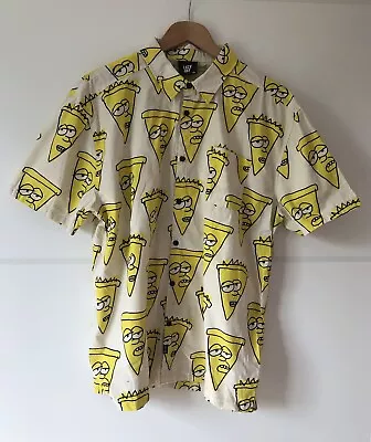 Lazy Oaf. People Of Print Pizza Printed Cotton Shirt. Size XL. • £18.46