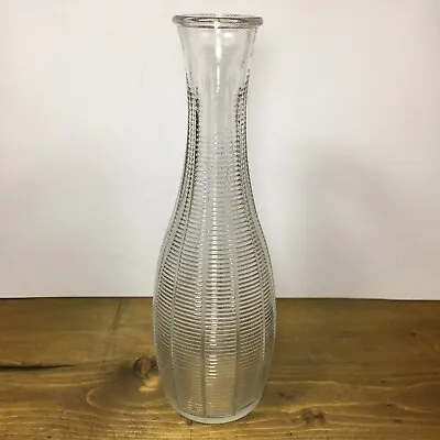 Vtg FTD Vase Clear Glass Modern Simple Rib Pattern 9  • $15.97