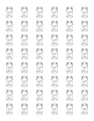 48 Mason Jar Envelope Canning Seals Labels Stickers 1.2  Round • $2.22
