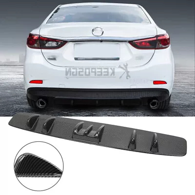 Carbon Look Rear Bumper Diffuser 7Fin Spoiler Lip For Mazda 2 3 5 6 MX5 MX6 CX3 • $49.03