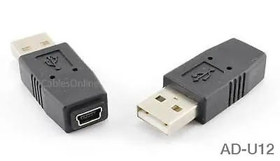 USB 2.0 Mini-5 Pin Female To USB A Male Adapter AD-U12  • $4.95