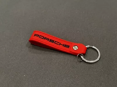 Porsche Keyring Key Chain Key Fob Motorsport 911 Cayenne 718 Panamera Red New • $16.99