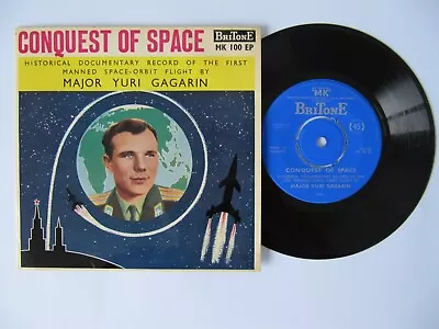 Conquest Of Space - Major Yuri Gagarin - Britone 7  Single - 1961 - Mk 100 Ep • £10