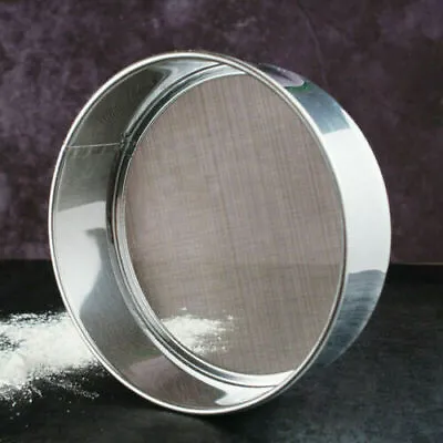 £3.85 • Buy Kitchen Stainless Steel Flour Sieve Fine Mesh Oil Strainer Sifter Sugar Filters