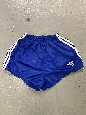 Vintage Blue Adidas Sprinter Running Sports  Shorts 80s West Germany Retro XXXS • £30