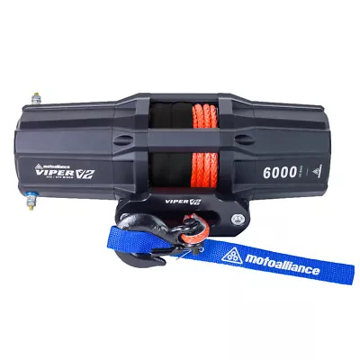 VIPER V2 6000lb ATV/UTV Winch Kit W/ 40 Feet ORANGE AmSteel-BLUE Synthetic Rope • $348.49