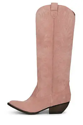 $143.99 • Buy Jeffrey Campbell Calvera Pink Suede Pointed Western Angled Heel Knee High Boot