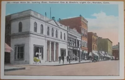 Meridan CT 1920 Postcard: Main Street - Connecticut Conn • $7.99