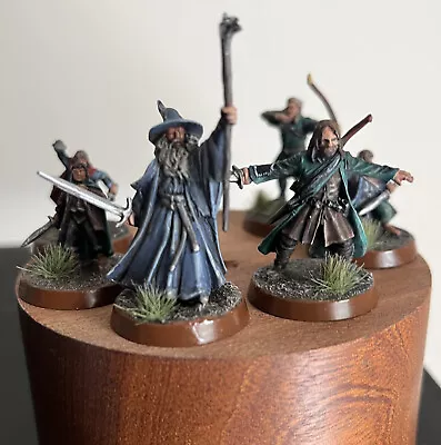 LOTR Warhammer Painted - 6 Fellowship Models - Gandalf Aragorn Frodo Sam Etc. • £10