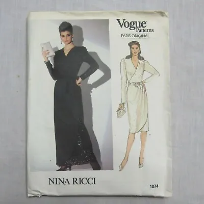 VTG Vogue Paris Original Misses' Dress Nina Ricci Pattern 1074 Size 8 Uncut FF • $19.99