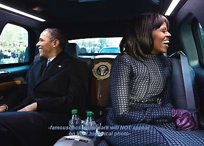 Barack Obama Limo PHOTO Michelle Obama Photo Print Limousine Ride Happy Prez • $5.68