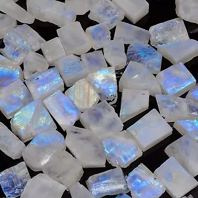 100% Natural Rainbow Moonstone Rough Wholesale Lot From Sri Lanka 5-10 MM • $19.99