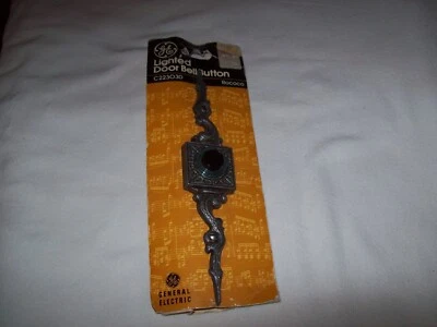 £23.95 • Buy Vintage GE Lighted Rococo Doorbell Door Bell Chime Push Button C22303D