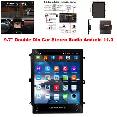 9.7  Double Din Car Stereo Radio Android 11 GPS Navigation Wifi Touch Screen FM • $370.63