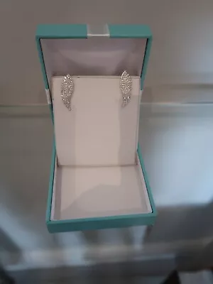 Qvc Diamonique Angel Wings Earrings Brand New In Box • £35