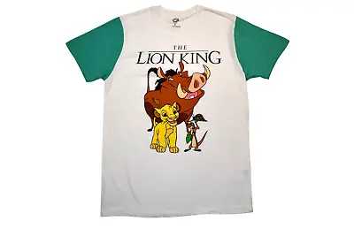 Disney The Lion King Mens Timon Pumbaa Simba Graphic White Shirt New M • $9.99