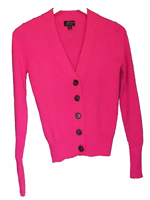 J Crew Woman's Strawberry Pink  XS 100% Cashmere Cardigan • $18.98