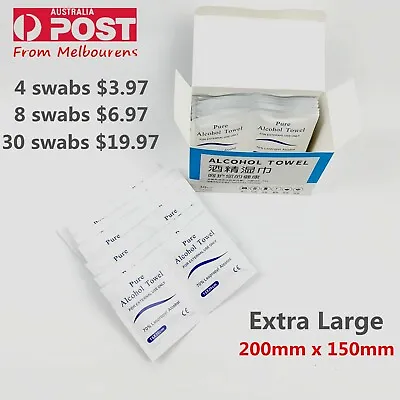 Extra Large Alcohol Portable Swabs / Wipes / Pads 20 40 100 X Prep Pad Medical • $3.97