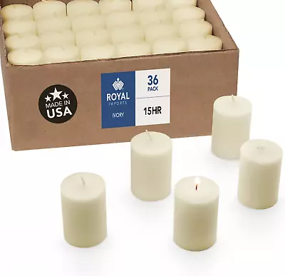 Votive CandlesUnscented White Wax Candle For Home 72 Pack • $38.99