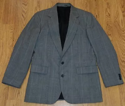 Haggar Imperial Gray Glen Check 40R Men's Suite Coat/Blazer Jacket • $39.99
