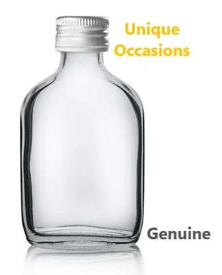 20 X 50ml Glass Bottle Gin Whisky Wedding Favour Zam Zam Flask Mini Gift 20 Pc • £22.99