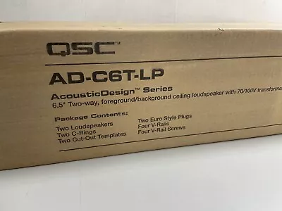 QSC AD-C6T-LP Low-Profile 6.5  2-Way PAIR Of Loudspeakers / Ceiling Speakers • $179