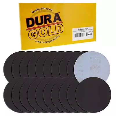 Dura-Gold 6  Wet Or Dry Sanding Discs - 1000 Grit (Box Of 20) - Hook & Loop Back • $12.99