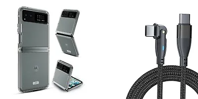 For Motorola RAZR 2023 Case Bundle Slim Shockproof TPU Silicone Cover USB Cable • $20.99