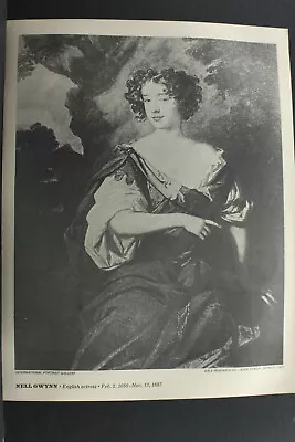 Nell Gwynn Actress Print Of International Portrait Gallery Vintage L1276E • £8.50