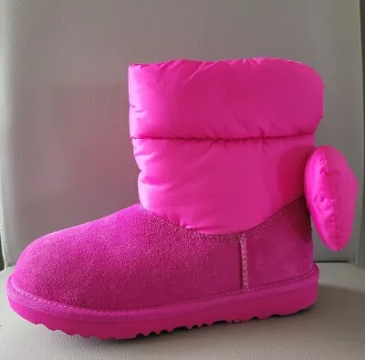 UGG Kids Bailey Bow Maxi Wavelength Boots PINK 1130756K  Size 3  NEW • $69.99