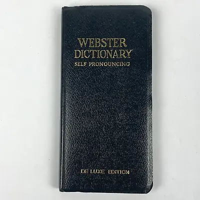 Websters Vest Pocket Dictionary Self Pronouncing De Luxe Edition Vintage • $16.44