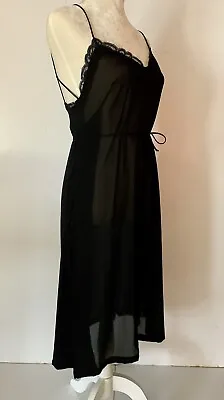 La Perla  CRAZY!CRAZY!CRAZY!SALE !Black Chemise Night Slip Dress Size 3/42 • $125