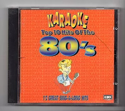 (KF881) Karaoke Top Ten Hits Of The 80s 12 Tracks Various Artists - 1995 CD • £4.99