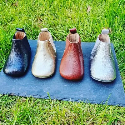 Baby Leather Chelsea Boots With Soft Sole. • £5.50