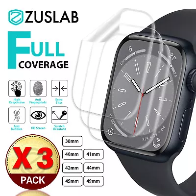 $7.99 • Buy For Apple Watch Series 8 7 4 5 6 3 2 SE 38/41/40/42/44/45/49mm Screen Protector