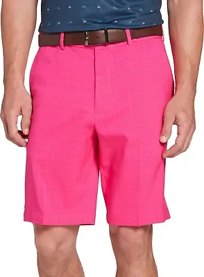 Walter Hagen Mens Perfect 11 Tonal Pink Plaid 10  Golf Shorts Multiple Sizes • $14.50