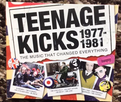 Teenage Kicks 3 X CD .  Punk/ New Wave Compilation. Sham 69 Undertones The Ruts • £6.99