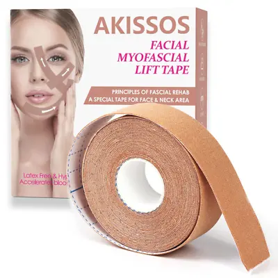 Akissos Facial Myofascial Lift Tape Face Lift Tape Face Toning Belts Anti Anti • $12.58
