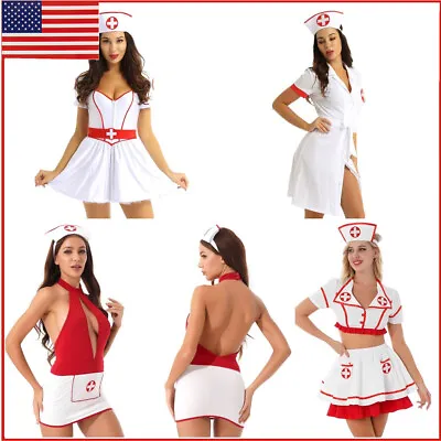 US Women's Nurse Doctor Uniform Dress Cosplay Costume Outfit Lingerie Xmas Party • $6.22